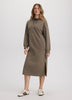 French Terry Hooded Midi Dress