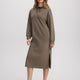 French Terry Hooded Midi Dress
