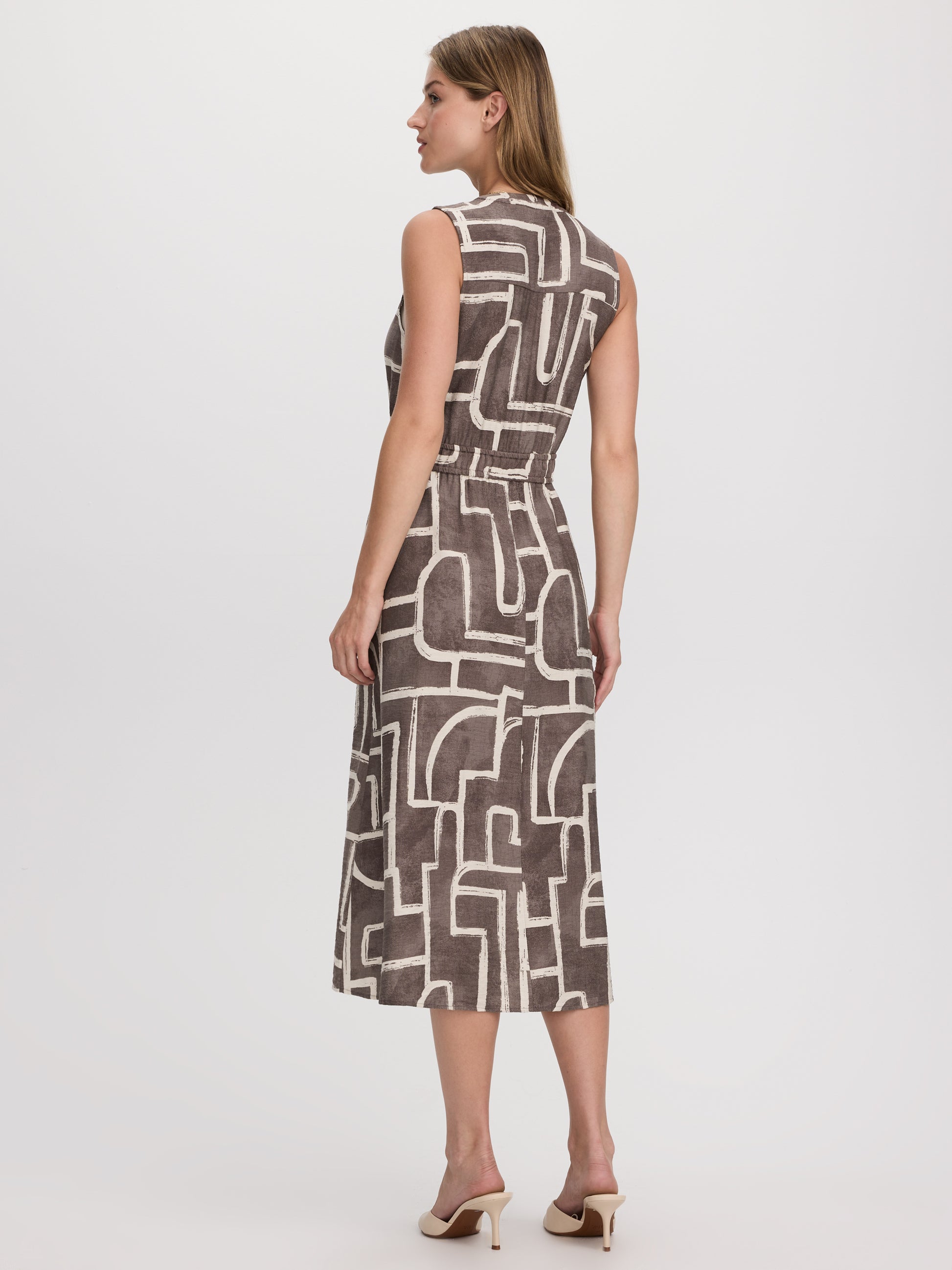 Sleeveless Midi Shirtdress