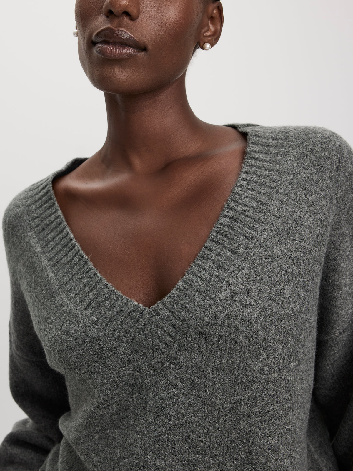 Long-Sleeve V-Neck PlushSoft Sweater