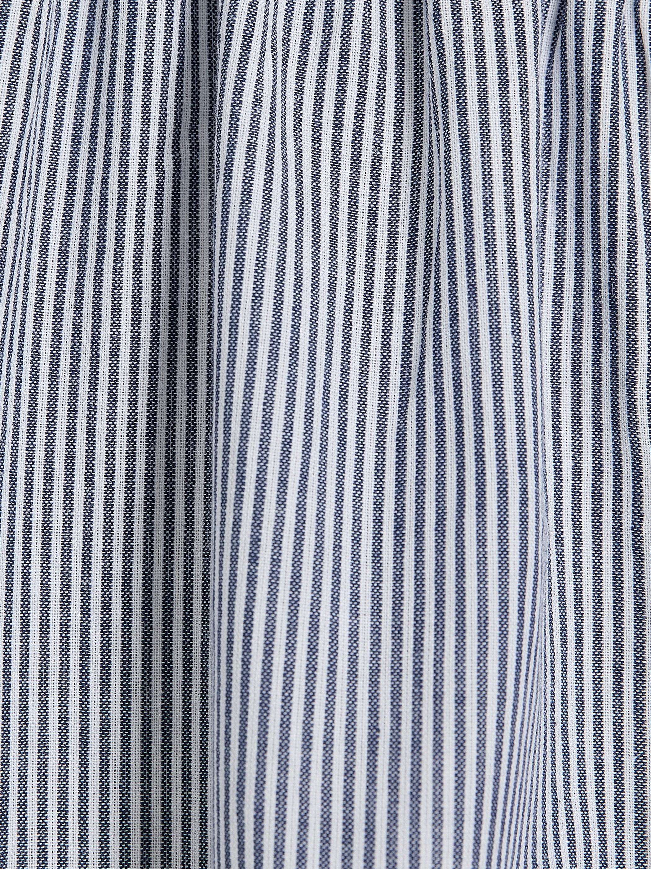 Striped Short-Sleeve Scoop-Neck Loose Blouse