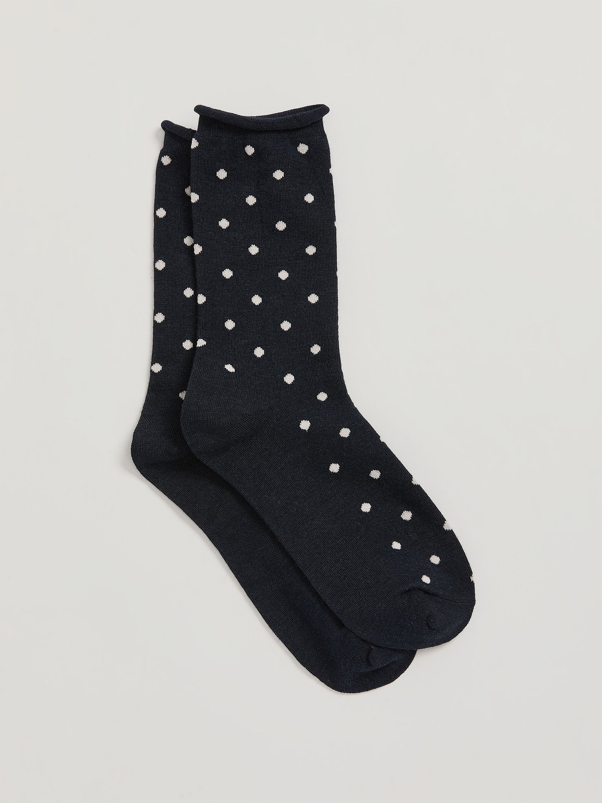 Dotted Bamboo Viscose Crew Socks