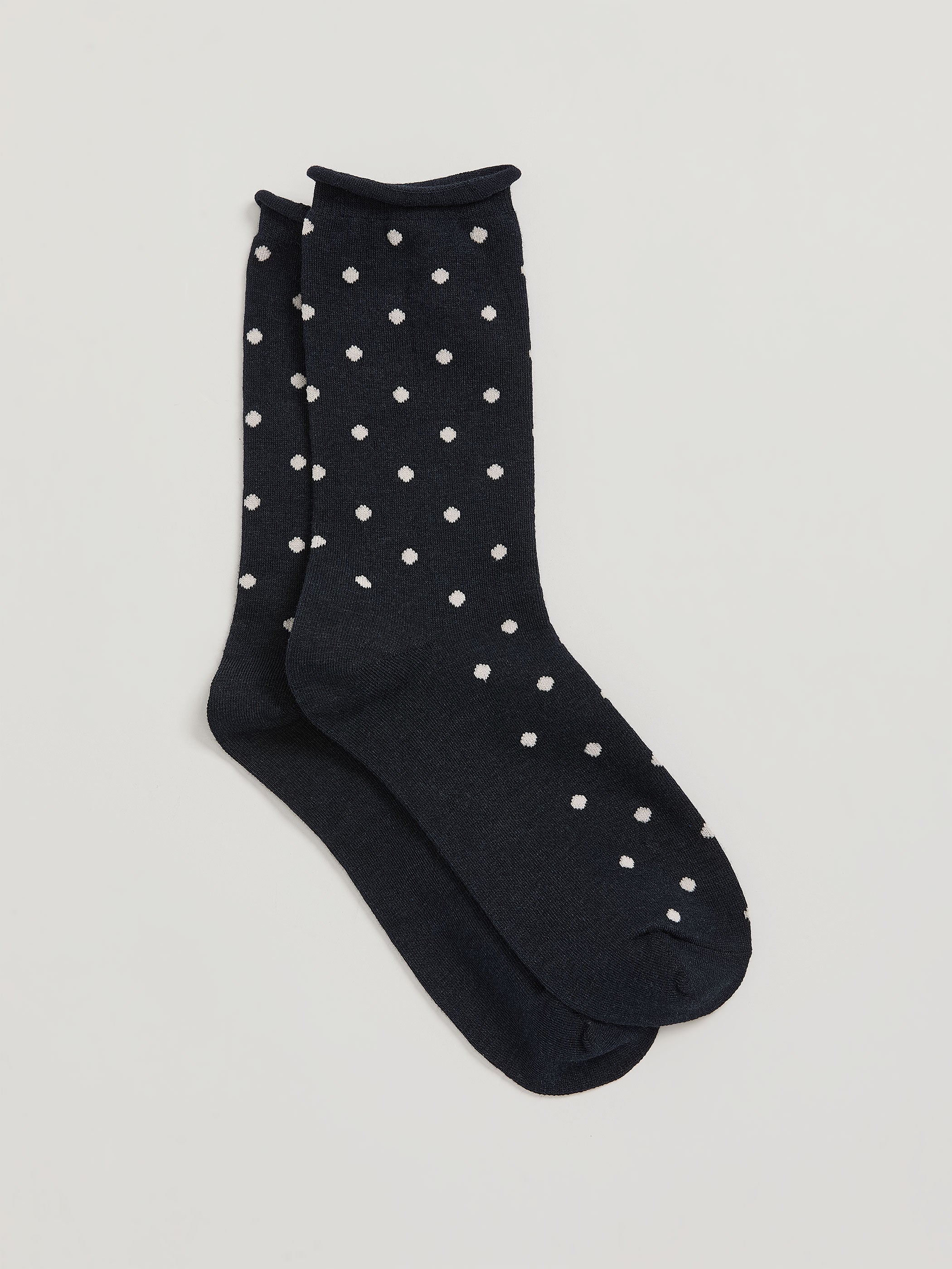 Dotted Bamboo Viscose Crew Socks