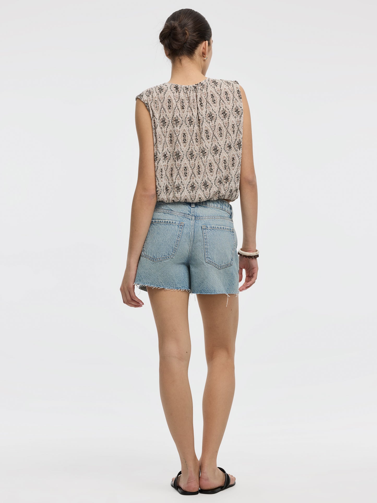 Crew-Neck Tank with Bubble Hem