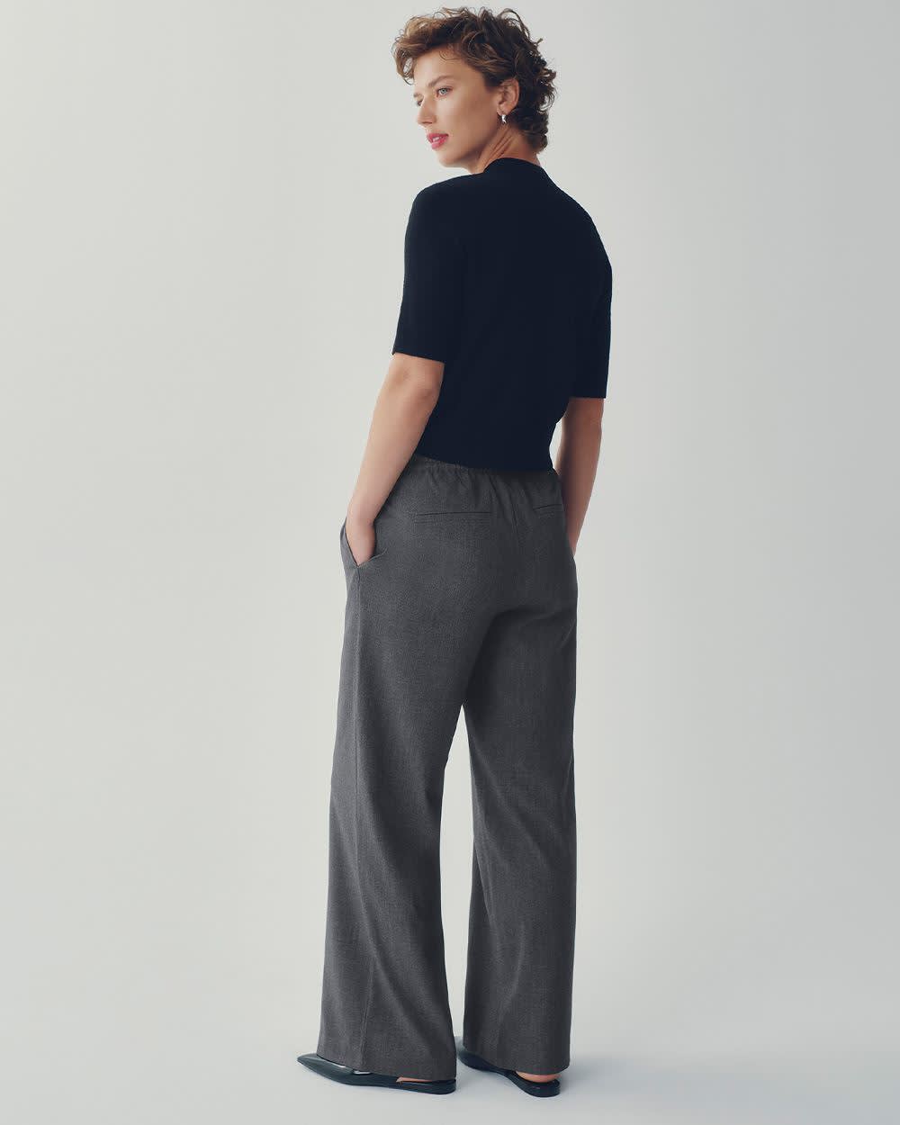 Wide-Leg High-Rise Pull-On Pant - The Timeless