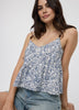 Cropped V-Neck Peplum Cami