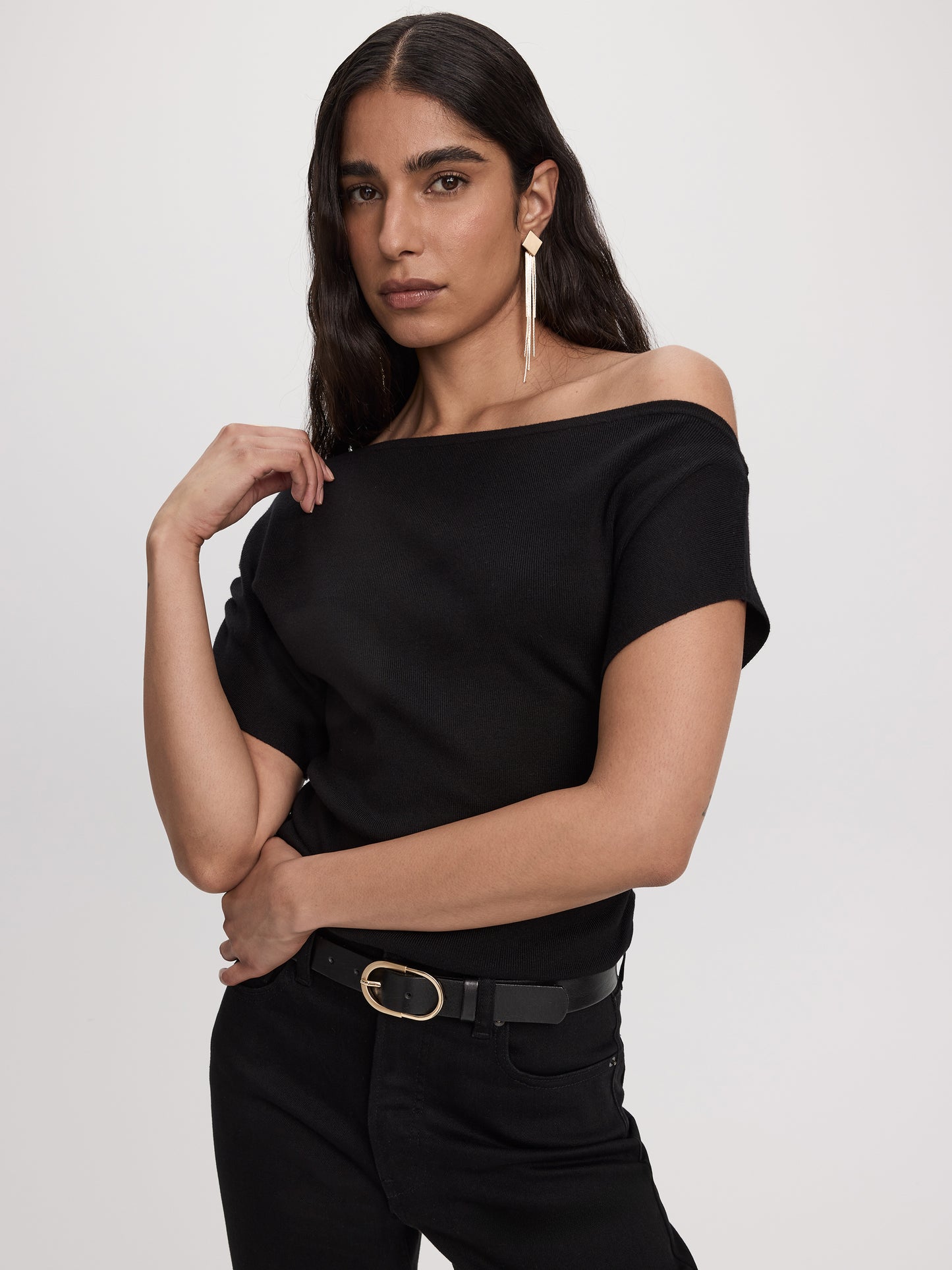 Short-Sleeve Off-the-Shoulder Top