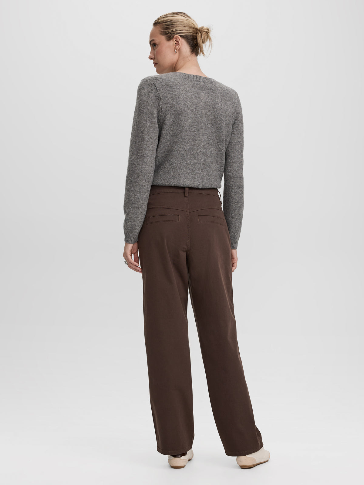 Mid-Rise Baggy Cotton Pants