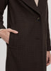 Houndstooth Wool-Blend Coat
