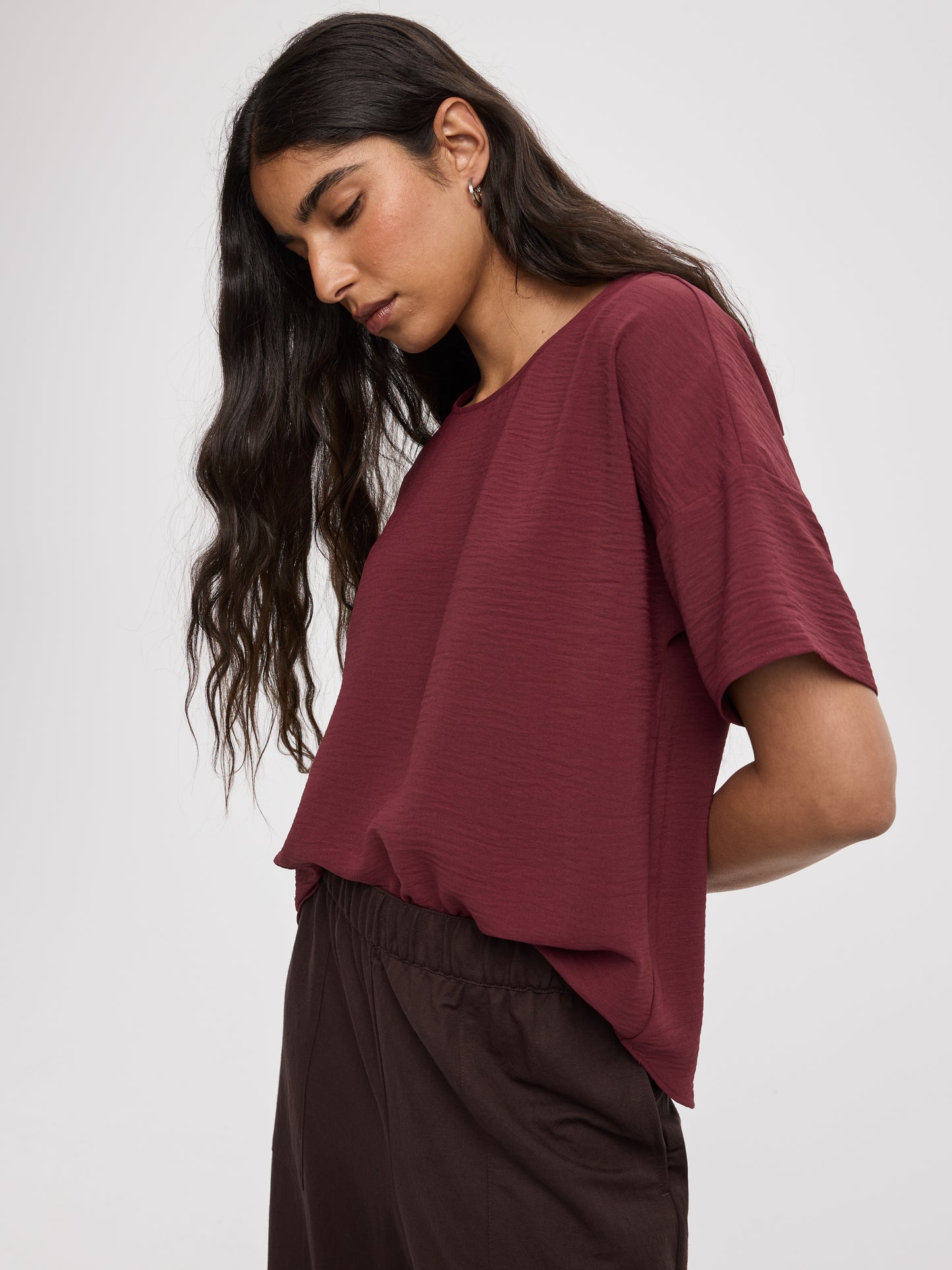 Crew-Neck T-Shirt Blouse