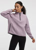 Long-Sleeve Half-Zip Mock-Neck Pullover - Hyba