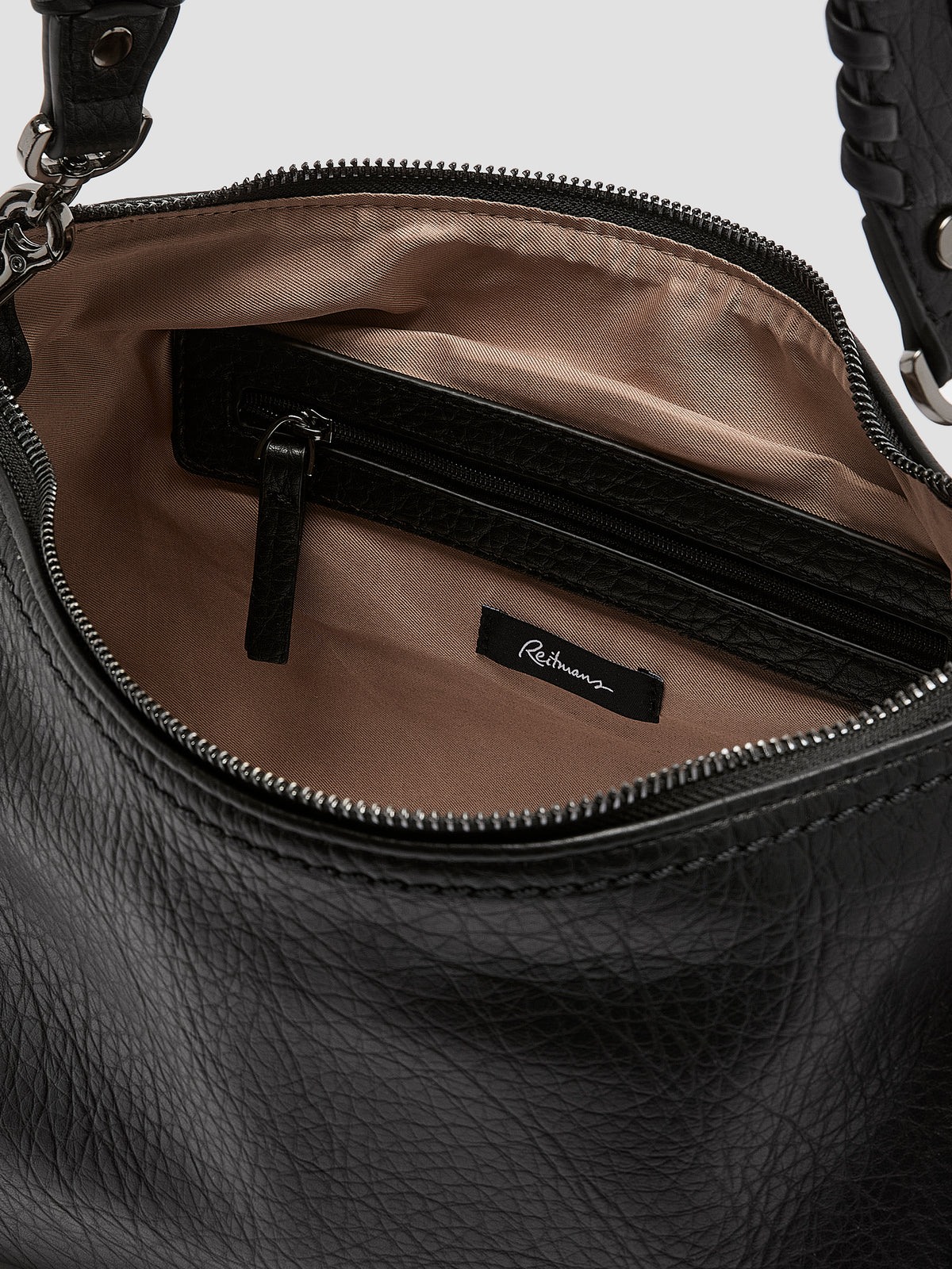 Faux-Leather Shoulder Bag