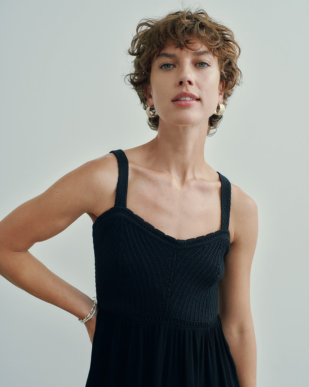 Sleeveless Fit-and-Flare Dress -Toni Fifi. X Reitmans