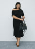 Short-Sleeve Off-the-Shoulder Midi Dress