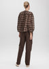 Crew-Neck 3/4-Puffy-Sleeve Blouse