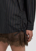 Poplin Blouse with Side Shirrings