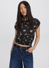 Extended-Sleeve Crew-Neck Blouse with Elasticated Hem