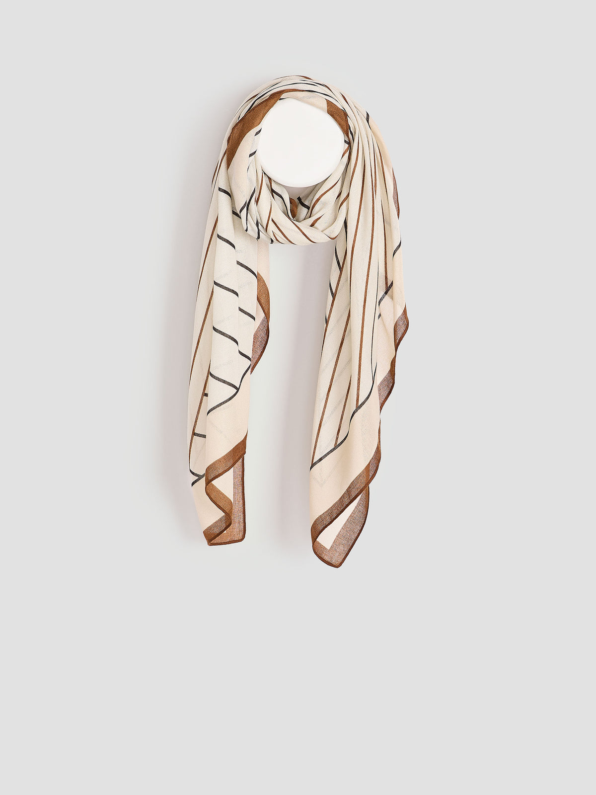 Striped Large Square Scarf