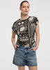 Extended-Sleeve Shirred Tee with Drawstrings