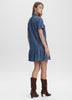 Short-Sleeve Mini Denim Dress