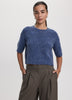 Short-Sleeve Crew-Neck Wool-Blend Sweater
