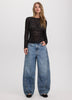 Mid-Rise Barrel Jean