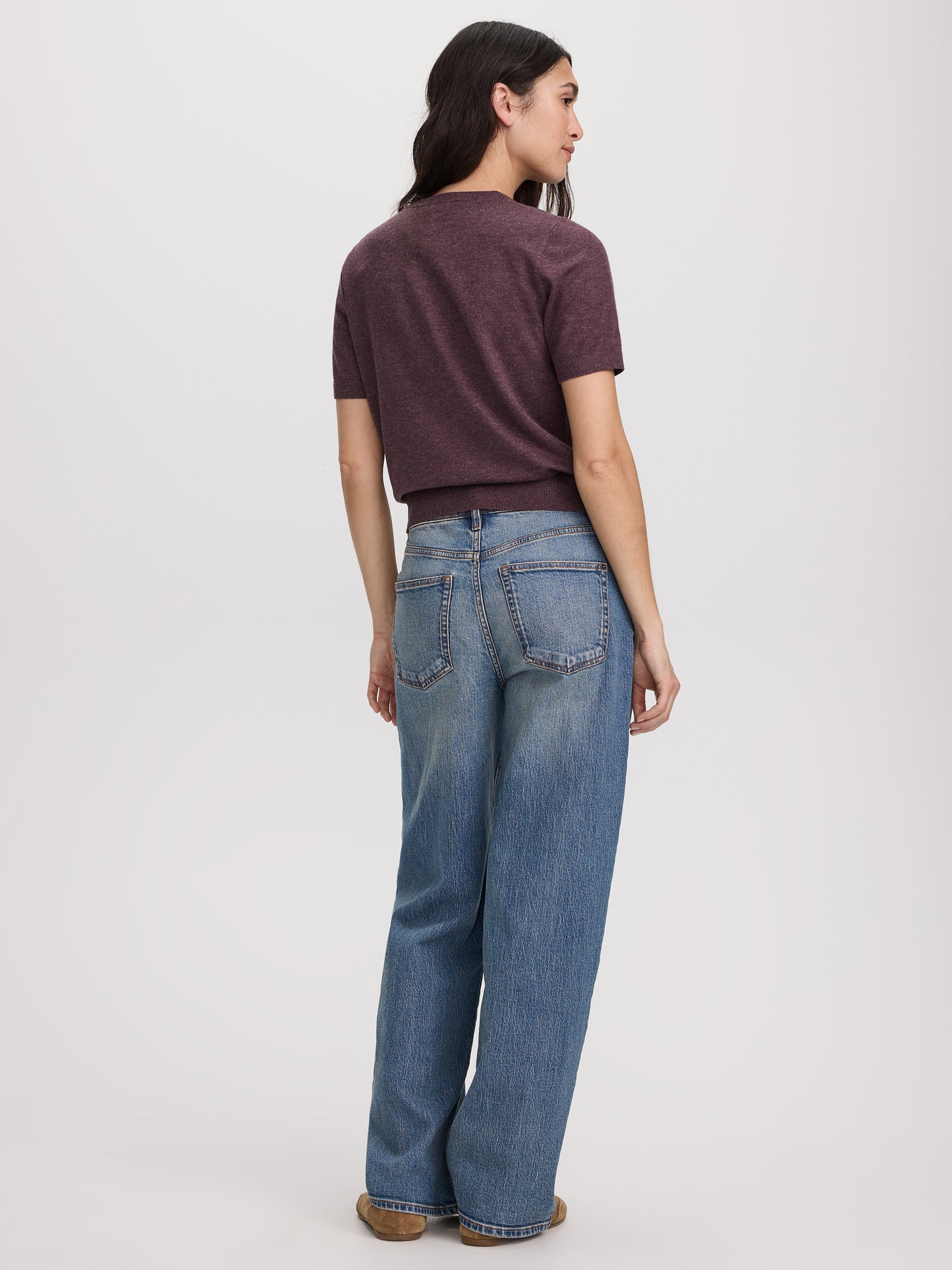 Short-Sleeve Crew-Neck Sweater - R Essentials