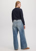 Wide-Leg High-Rise Jean with Elastic Waist - Curvy Fit