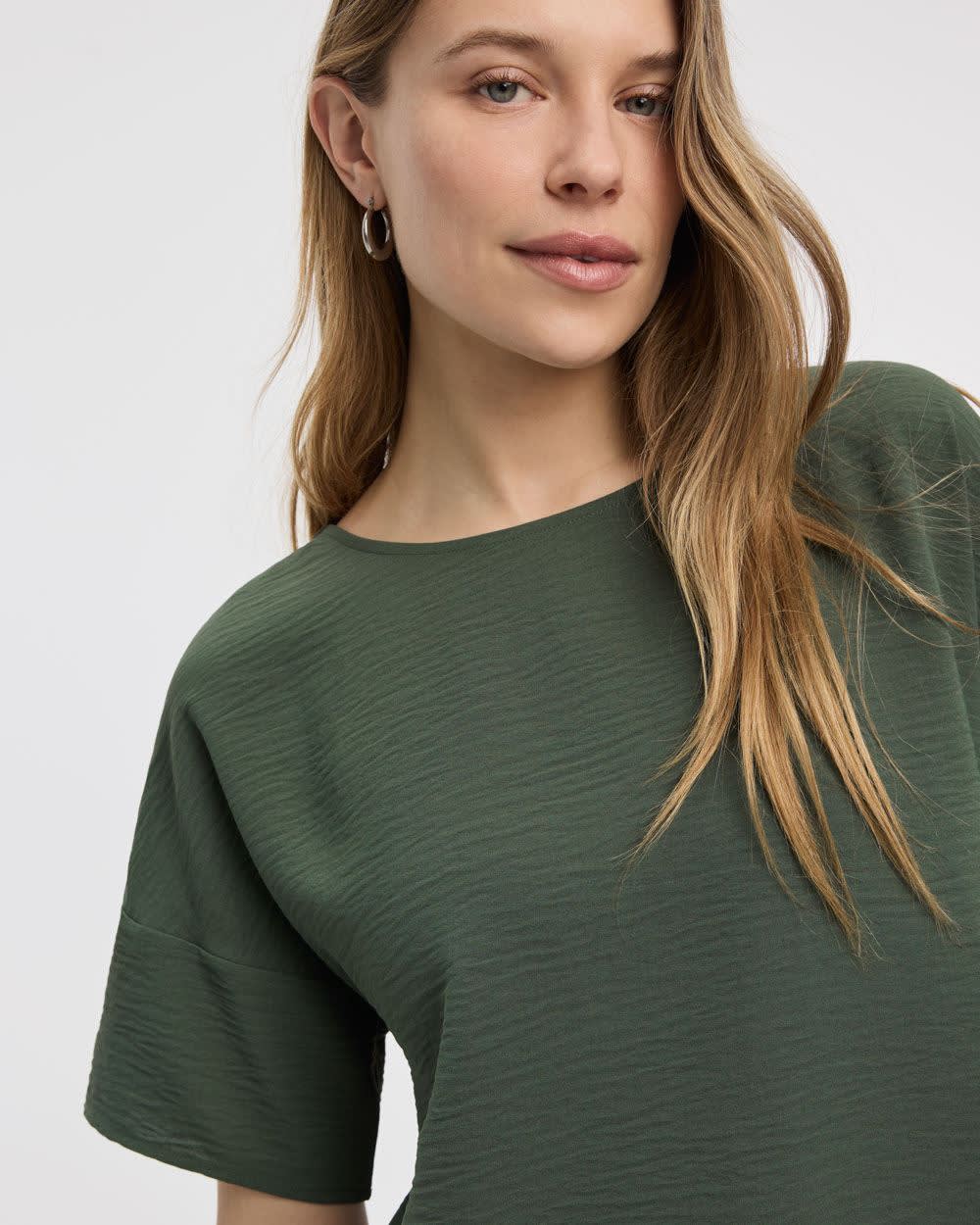 Crew-Neck T-Shirt Blouse