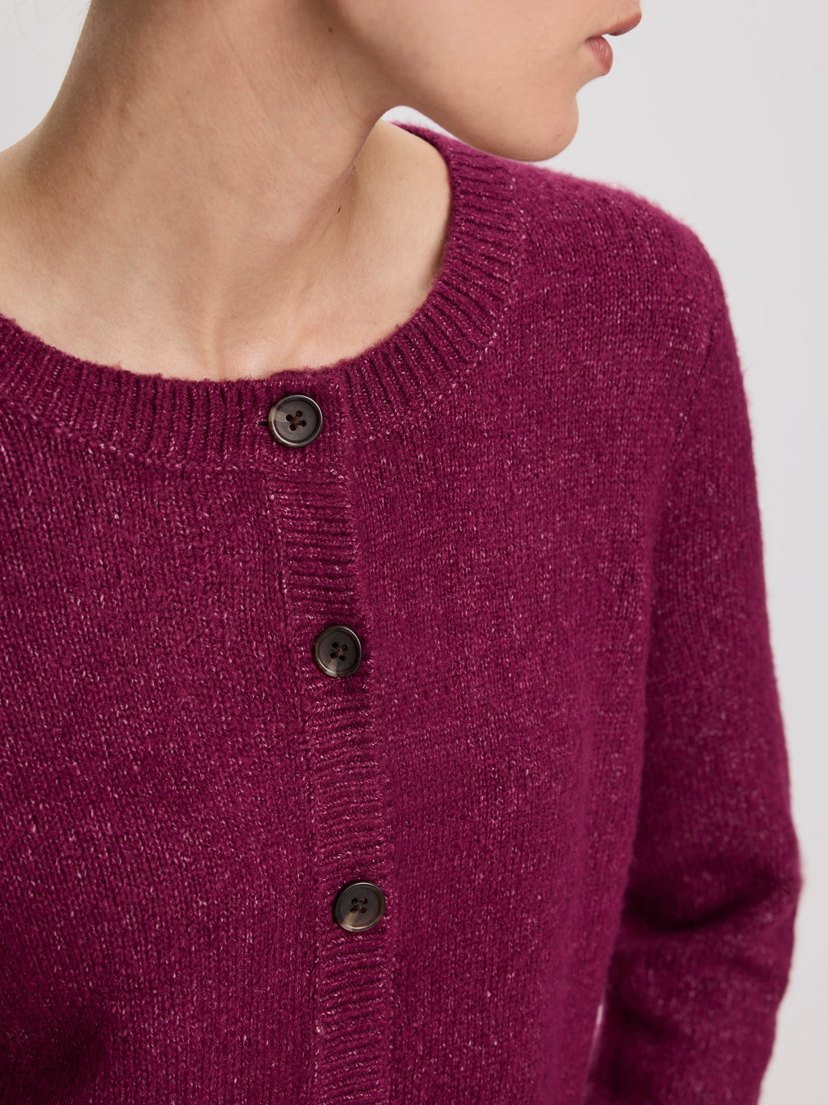 Crew-Neck Cardigan