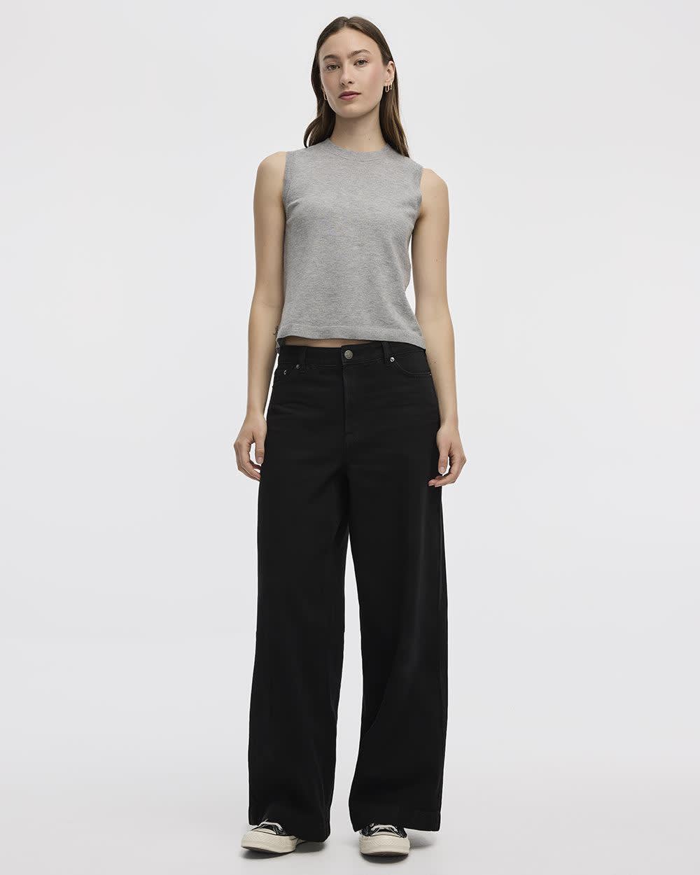 Wide-Leg High-Rise Jean