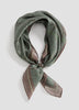 Square Satin Scarf with Herringbone Pattern