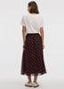 Pleated-Chiffon Midi Skirt