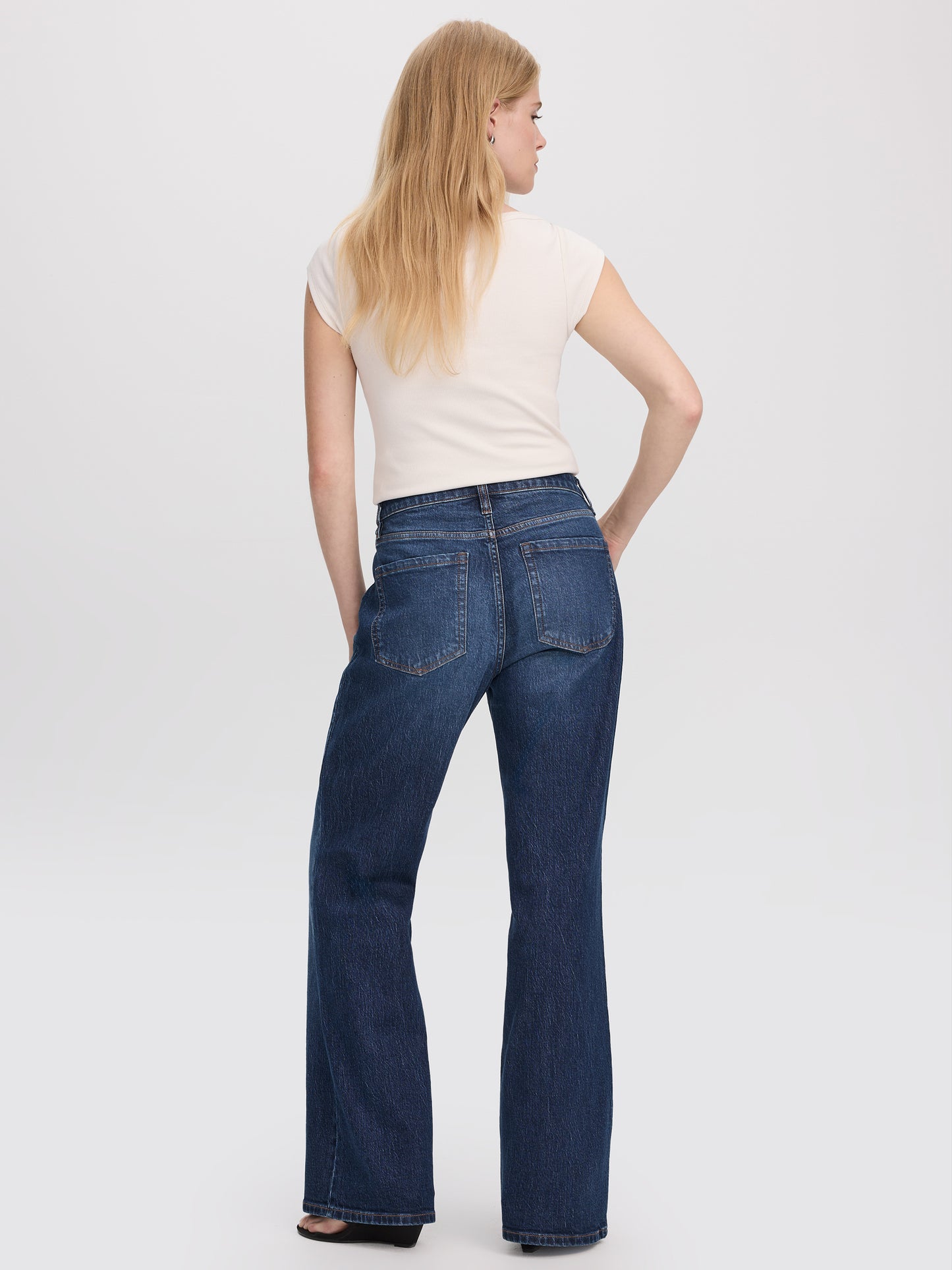 Flare-Leg Mid-Rise Jean
