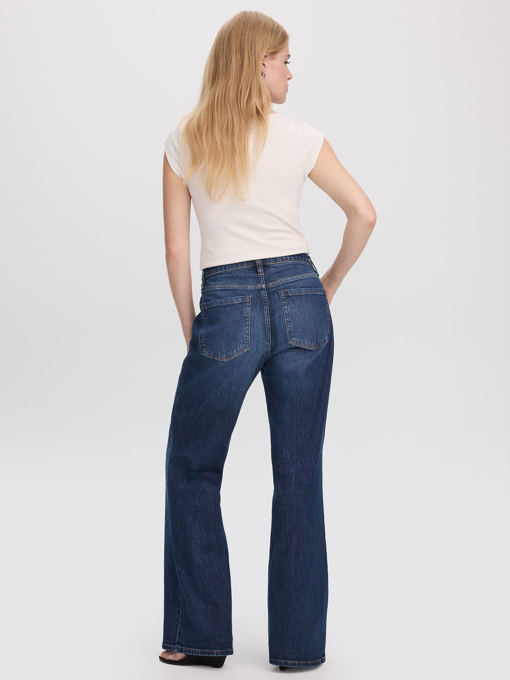 Flare-Leg Mid-Rise Jean
