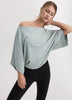Dolman-Sleeve Boat-Neck Top