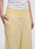 Cropped Wide-Leg Linen-Blend Pant