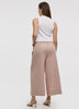 Cropped Wide-Leg Linen-Blend Pant