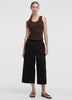 Cropped Wide-Leg Linen-Blend Pant