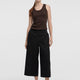 Cropped Wide-Leg Linen-Blend Pant