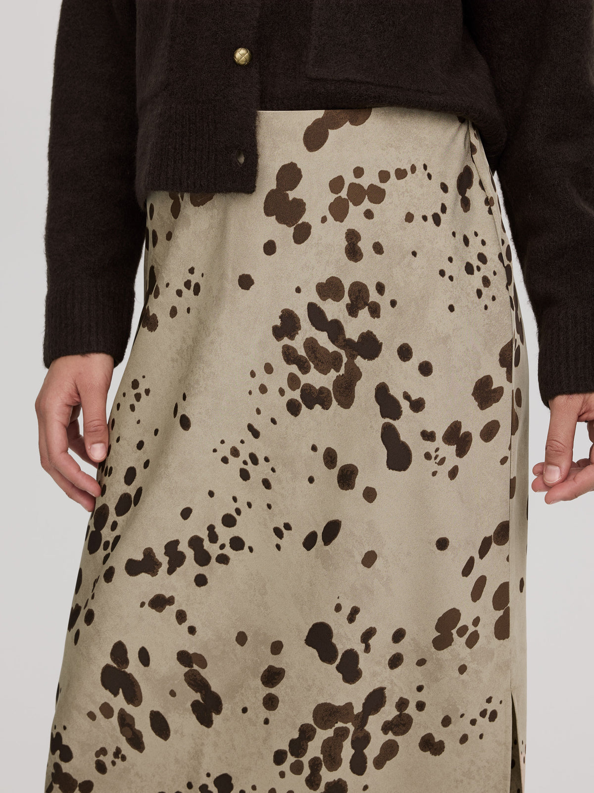 Maxi Column Satin Skirt