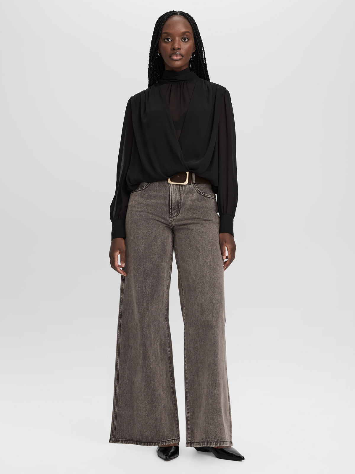 Wide-Leg High-Rise Jean