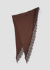 Satin Triangle Scarf with Lace Trim