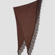 Satin Triangle Scarf with Lace Trim