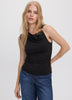 Sleeveless Top with Asymmetrical Neckline
