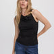 Sleeveless Top with Asymmetrical Neckline