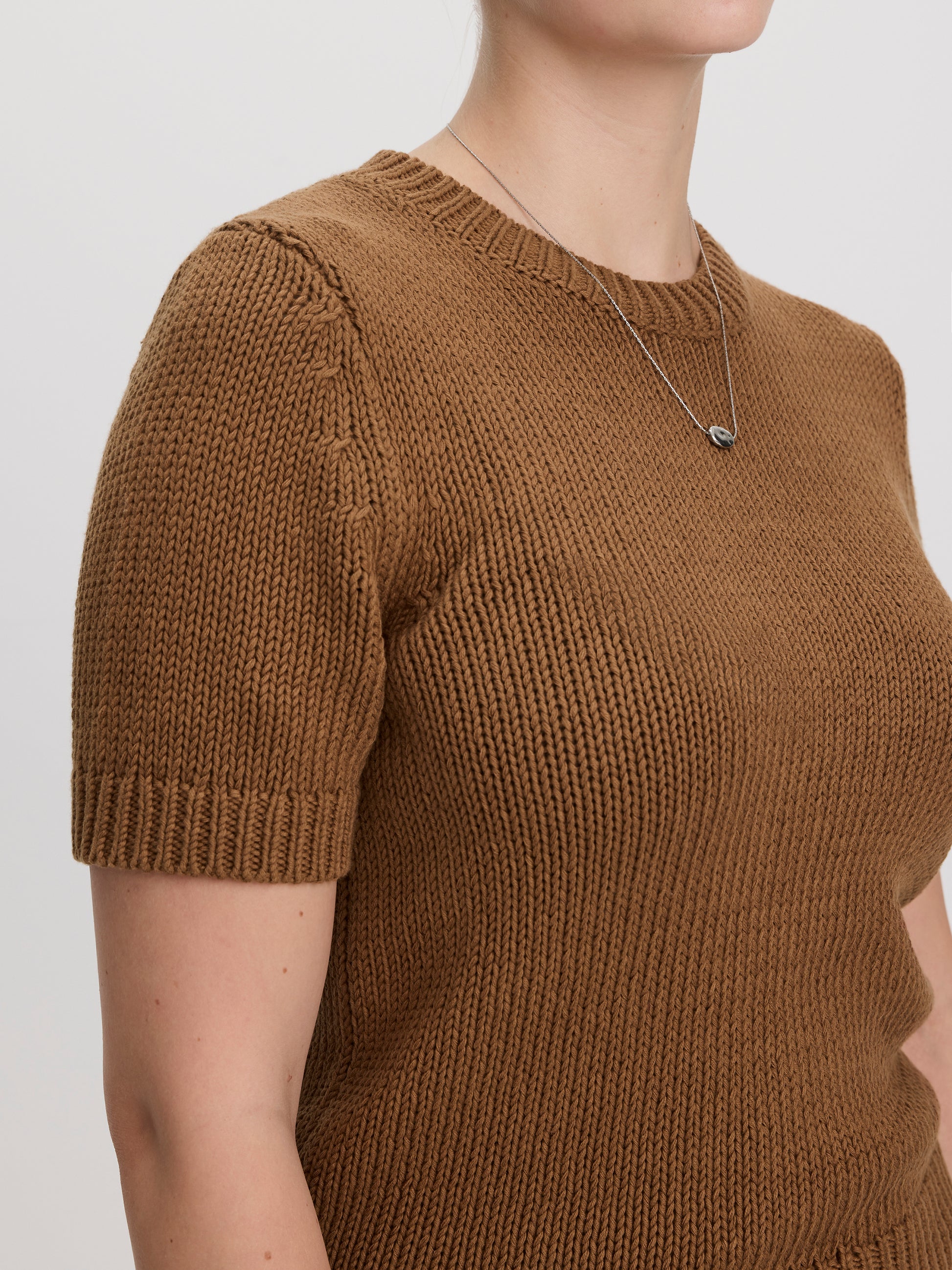 Short-Sleeve Crew-Neck Pullover
