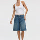 Mid-Rise Denim Bermuda