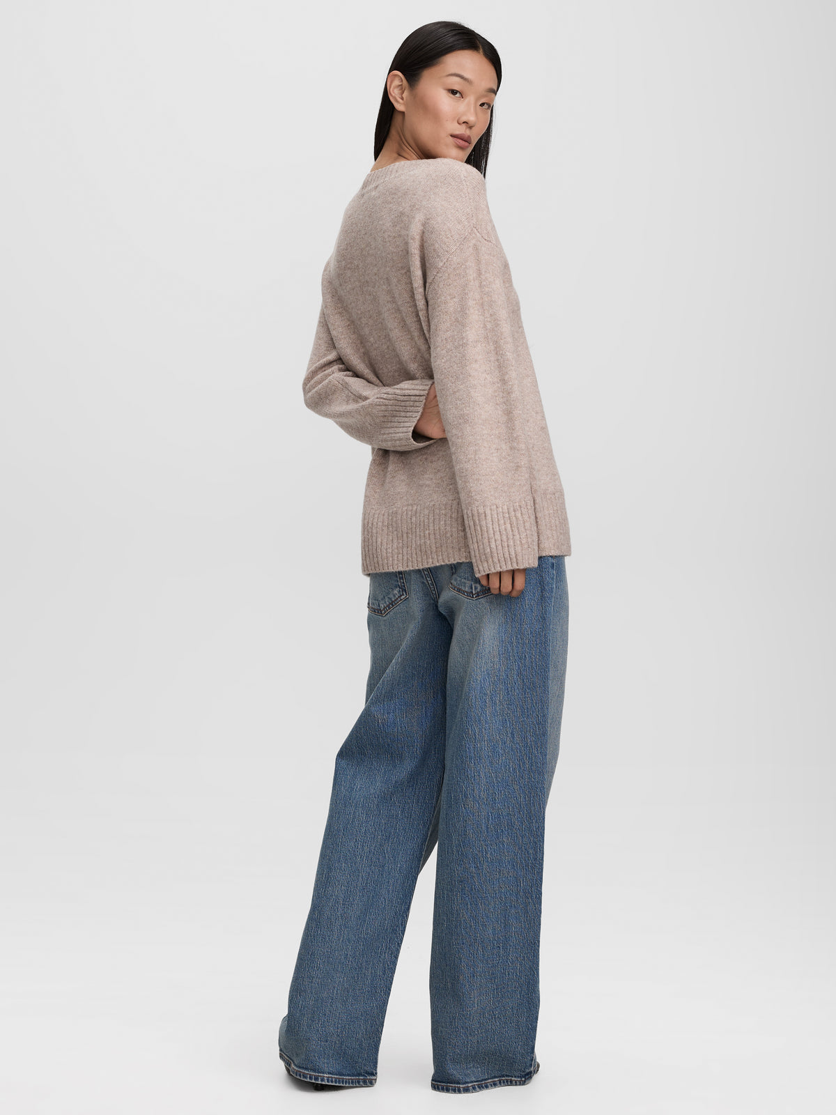 Long-Sleeve V-Neck PlushSoft Sweater