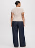 Striped Fitted Crew-Neck Ribbed T-Shirt